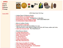 Tablet Screenshot of apex-ephemera.com